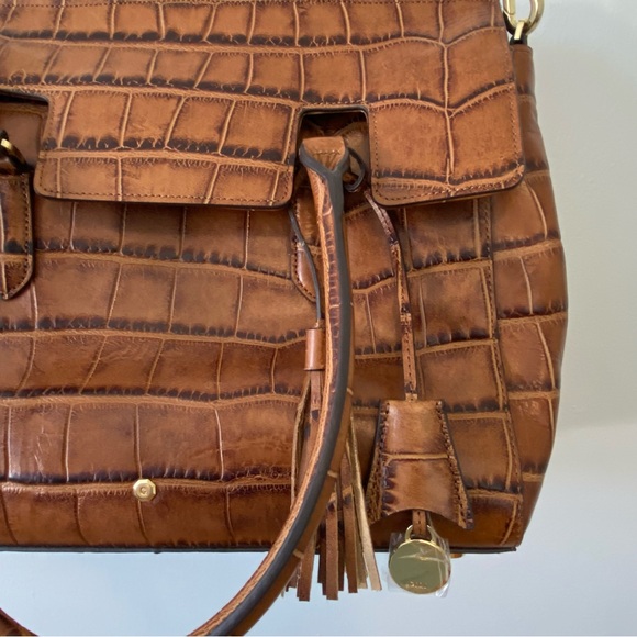 GILI Got It Love It genuine leather Croc embossed handbag purse NWOT - Picture 3 of 13